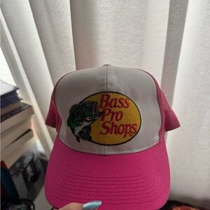 Bass Pro Shops Pink and White Cap